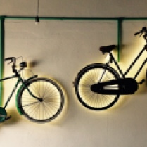 Bicycle hangings on the wall
